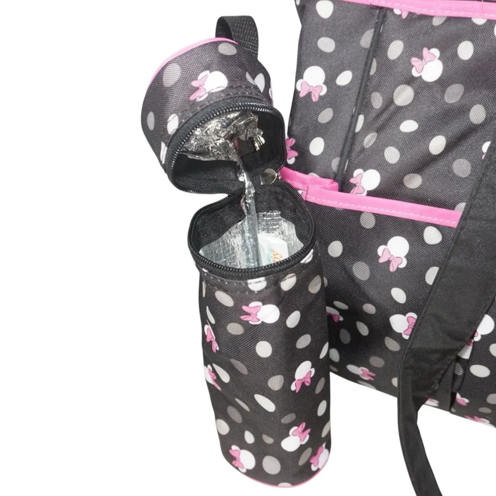 Disney NWOT Minnie Mouse Diaper Bag Set with Accessories & Changing Pad